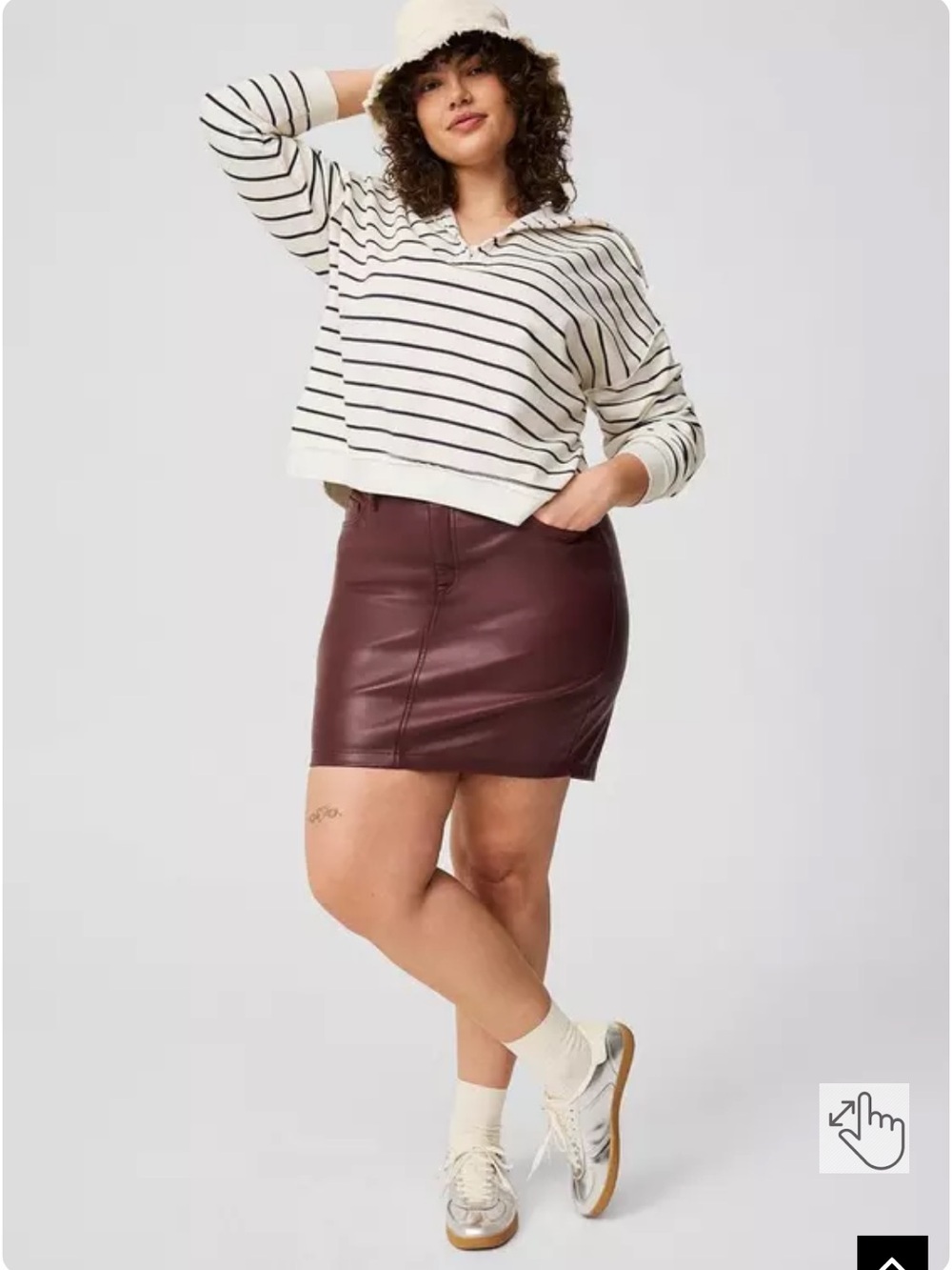 Torrid Faux Leather Mini Skirt in Burgundy